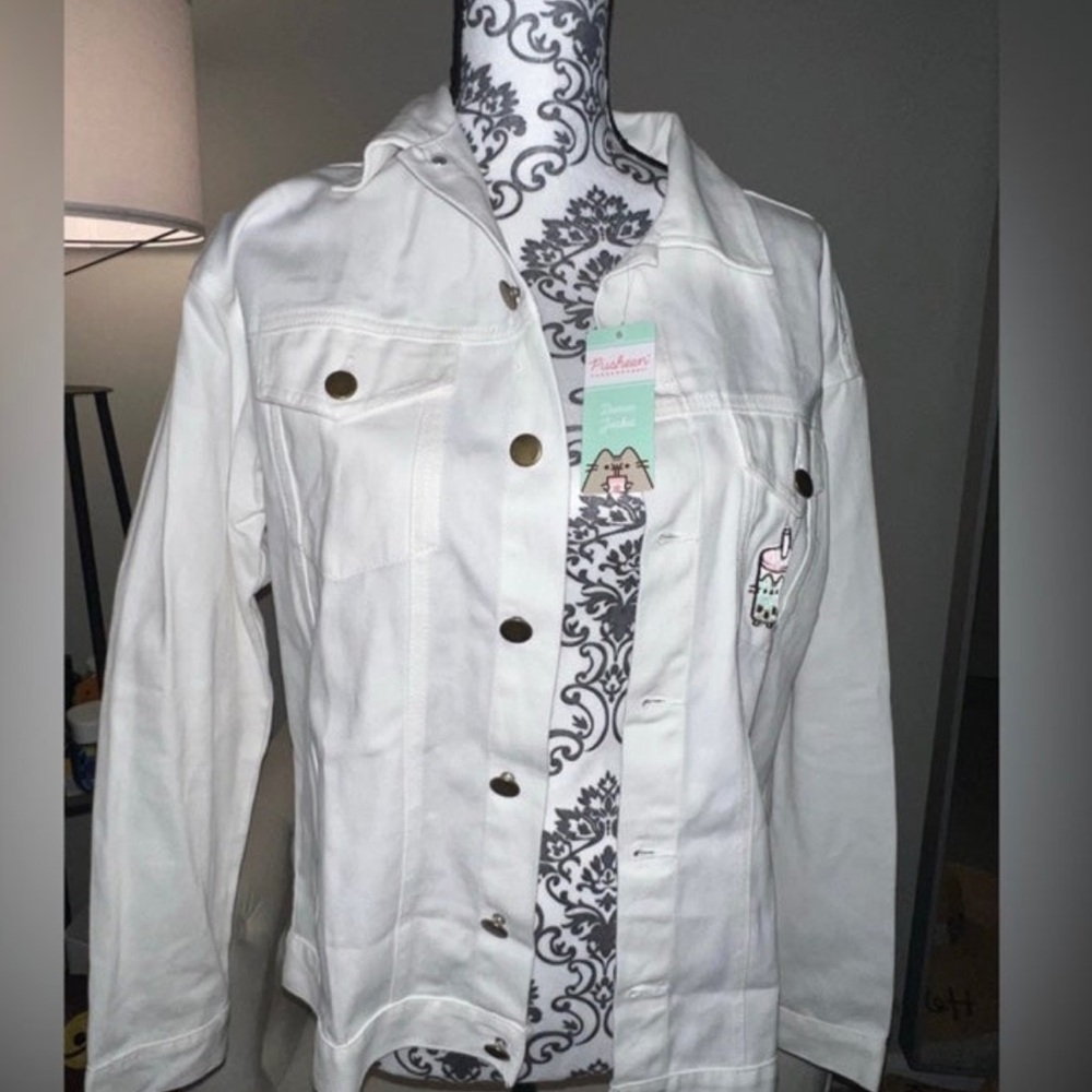 Pusheen White Jean Jacket Classic Denim Style